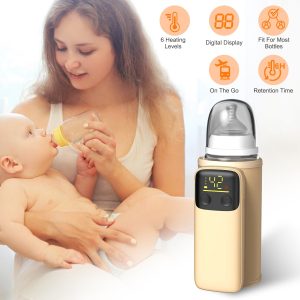 1Pc Portable Bottle Warmer With Night Light On The Go Baby Milk Warmer Milk Formula Warmer For Home Travel With 6 Heating Levels