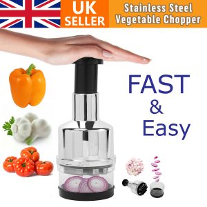 Vegetable Food Chopper, Salad Fruit Vegetable Food Chopper Slicer Peeler Manual Hand Press Garlic Onion Cutter Processor Slicer
