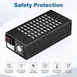 50-Port 200 W USB Charging Station