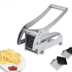 2 Blades Stainless Steel French Fry Cutter Potato Vegetable Slicer Chopper Dicer