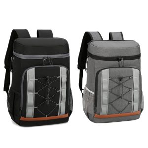 Grey-Black Options 1Pc Cooler Backpack 36 Can Leakproof Insulated Cooler Backpack With 25L 6.6Gal For Picnic Camping Beach Hiking Fishing Travel