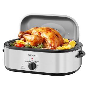 Electric Roaster Oven 20QT Electric Roasting Pan With Self-Basting Lid