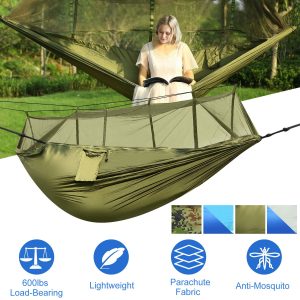 Camping Hammock, Portable Double Hammock With Net