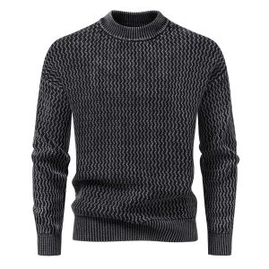 New Men's Mohair Jacquard Sweater