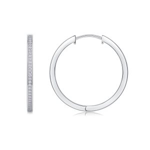 Moon Sea - Fashionable And Luxurious Diamond Jewelry Set With Moissanite S925 Sterling Silver And Platinum-plated Stud Earrings