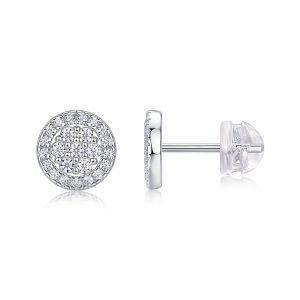 Cosmic Conjecture - Fashionable And Luxurious Diamond Jewelry Set With Moissanite S925 Sterling Silver And Platinum-plated Stud Earrings