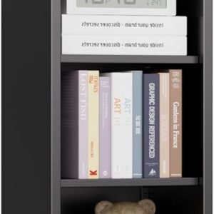 Narrow Arched Bookshelf,6-Tier Metal Arch Bookcase,Freestanding Storage Organizer With 4 Shelves,Open Display Shelves For Living Room,Entryway,Bathroom,Black,Assembly Required