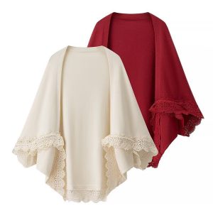 Knitted Cardigan Women's Outerwear Cloak Cape Jacket