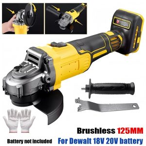 125mm Brushless Cordless Angle Grinder Efficient For 18V 20V Batteries