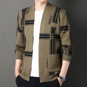 Men's Trendy Versatile Long-sleeve Knitted Sweater Coat