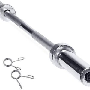 Barbell Rod Suitable For 2 'Olympic' Weight Plates, Home Fitness Weightlifting Bar, 4 Feet Solid Chrome Alloy Weight Rod, Fitness Training Curling Bar