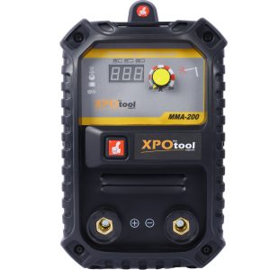 110 220V MMA Welder, 200A Stick  Welding Machine IGBT Inverter Digital Display LCD Hot Start Welder With Electrode Holder, Work Clamp, Input Power Adapter Cable Dual Voltage DC