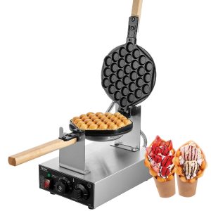 Commercial Bubble Waffle Maker Egg Pancake Baker Machine 1400W Non-Stick