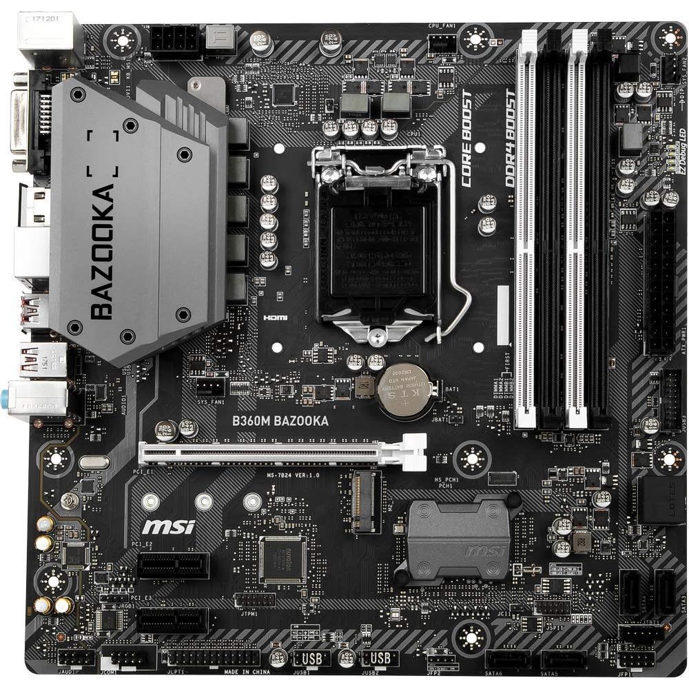 MSI Bazooka Intel B360 Micro ATX DDR4-SDRAM Motherboard - Image 2
