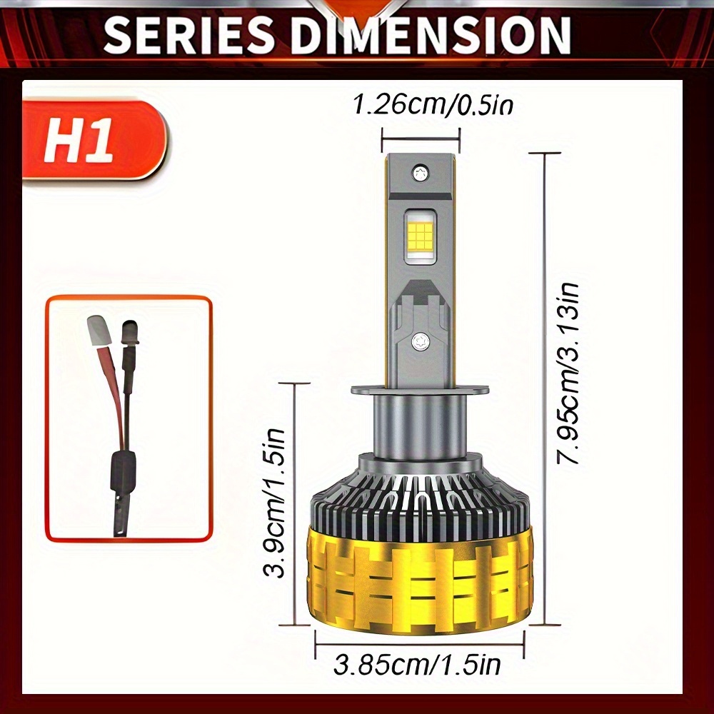 2pcs H4 H7 H11 LED Car Headlight H1 H9 9005 HB3 9006 HB4 9012 Hir2 9007 HB5 9008 H13 High Low Beam Bulbs 6000K White 800% Bright With External Drive Canbus Plug&Play - Image 2