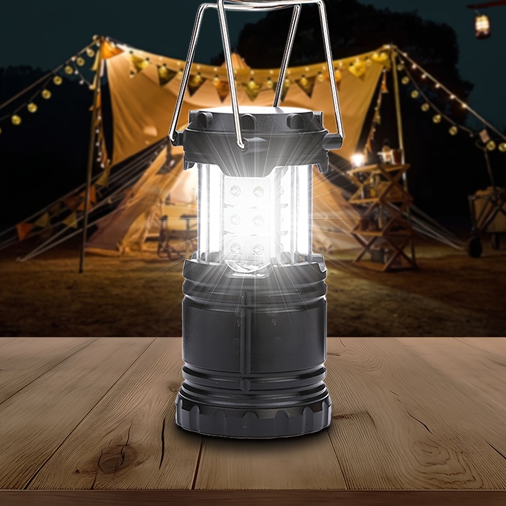 1/ 2/ 4pcs Portable Battery Powered LED Camping Office Desk Lamp - Vintage Night Light Flashlight, Foldable Camping Lantern, Outdoor Emergency Survival Lighting Suitable for Office, Outdoor Hiking and E, IP44 - Image 2