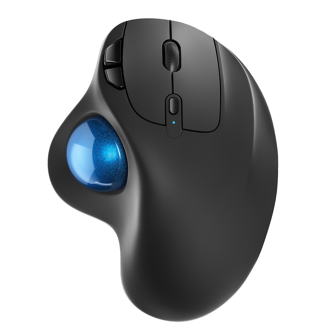Wireless Trackball Mouse, Rechargeable Ergonomic, Easy Thumb Control, Precise & Smooth Tracking, 3 Device Connection Wireless Or USB Receiver, Compatible For PC, Laptop, Mac, Windows - Image 2